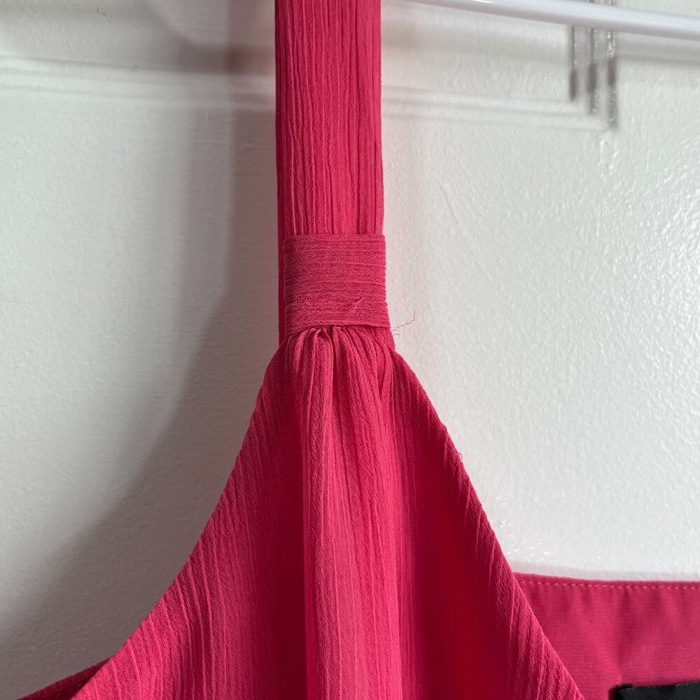 Tahari ASL Pink Empire Waist Pink Cocktail Dress Shiffon and Satin Size 12 NWT - Picture 5 of 11